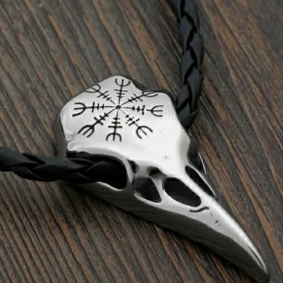 Necklace of Cow Skull pendulant Odin Pure Amulet Necklace on a lesther band - Picture 3 of 3